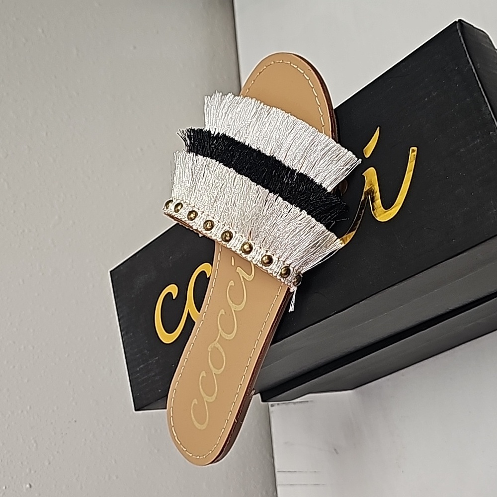 Fun fringe sandals